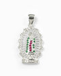 Dije medalla de la Virgen de Guadalupe con circones en plata ley 925 para mujer