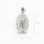 Dije medalla de la Virgen de Guadalupe con circones en plata ley 925 para mujer
