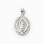 Dije medalla de la Virgen de Guadalupe en plata ley 925 para mujer
