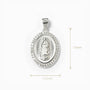 Dije medalla de la Virgen de Guadalupe en plata ley 925 para mujer