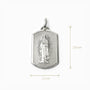 Dije placa con la Virgen de Guadalupe en plata ley 925 para mujer