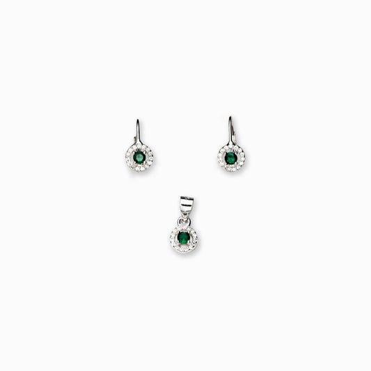 Juego – Plata 925 y Circones verdes