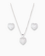 Set 'Corazón curvo' – Plata Ley 925
