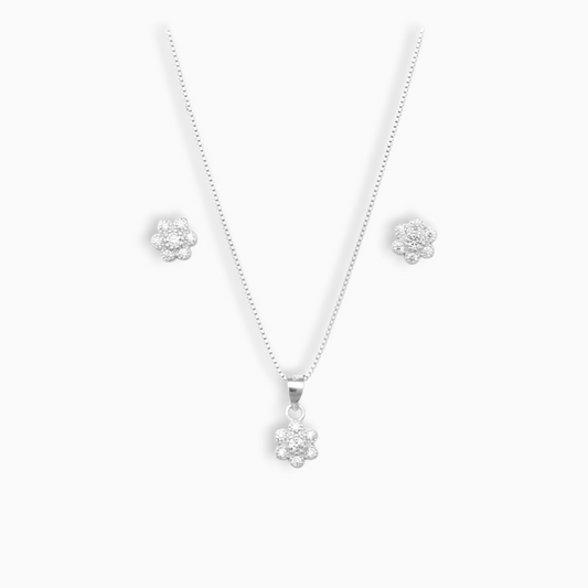 Set flor'Jardín de Luz' – Plata Ley 925