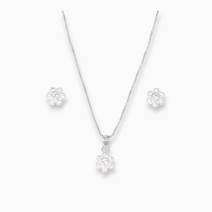 Set flor'Jardín de Luz' – Plata Ley 925