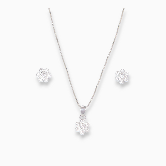 Set flor'Jardín de Luz' – Plata Ley 925