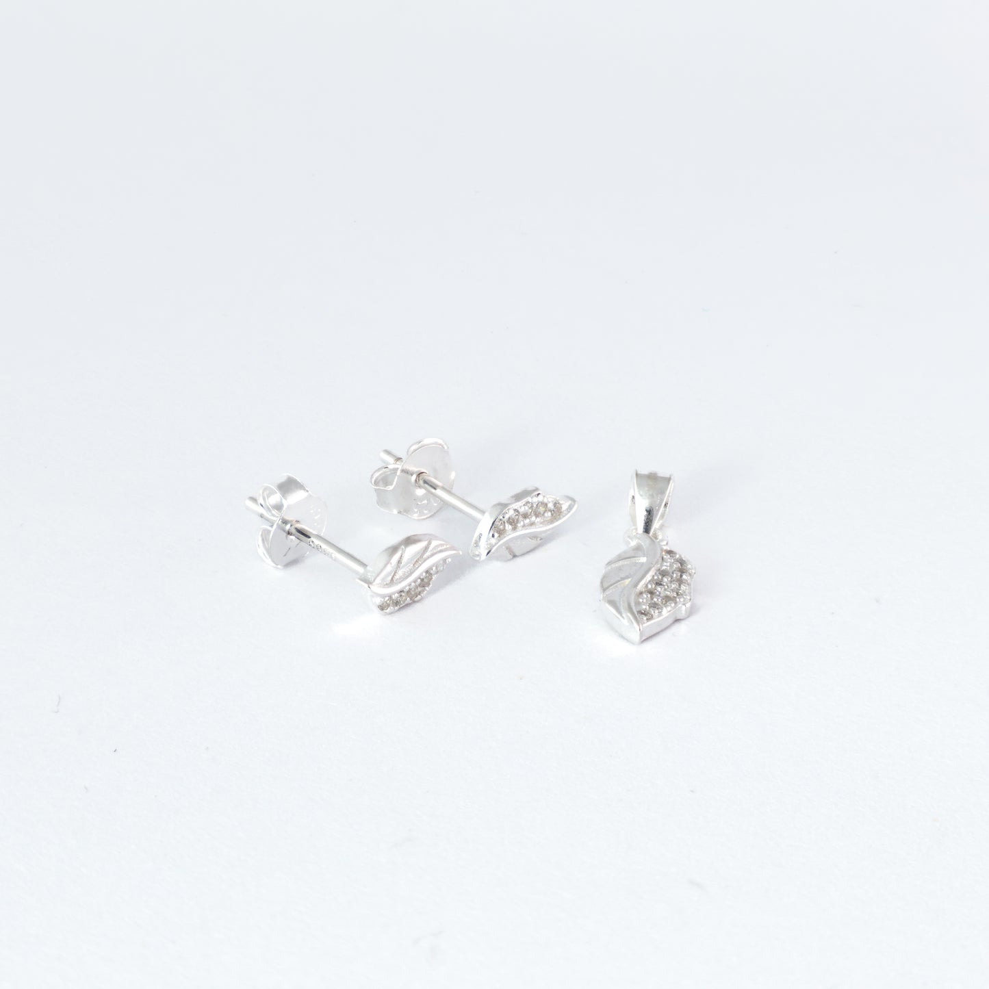 Set Hojas  'Esencia Radiante' – Plata Ley 925