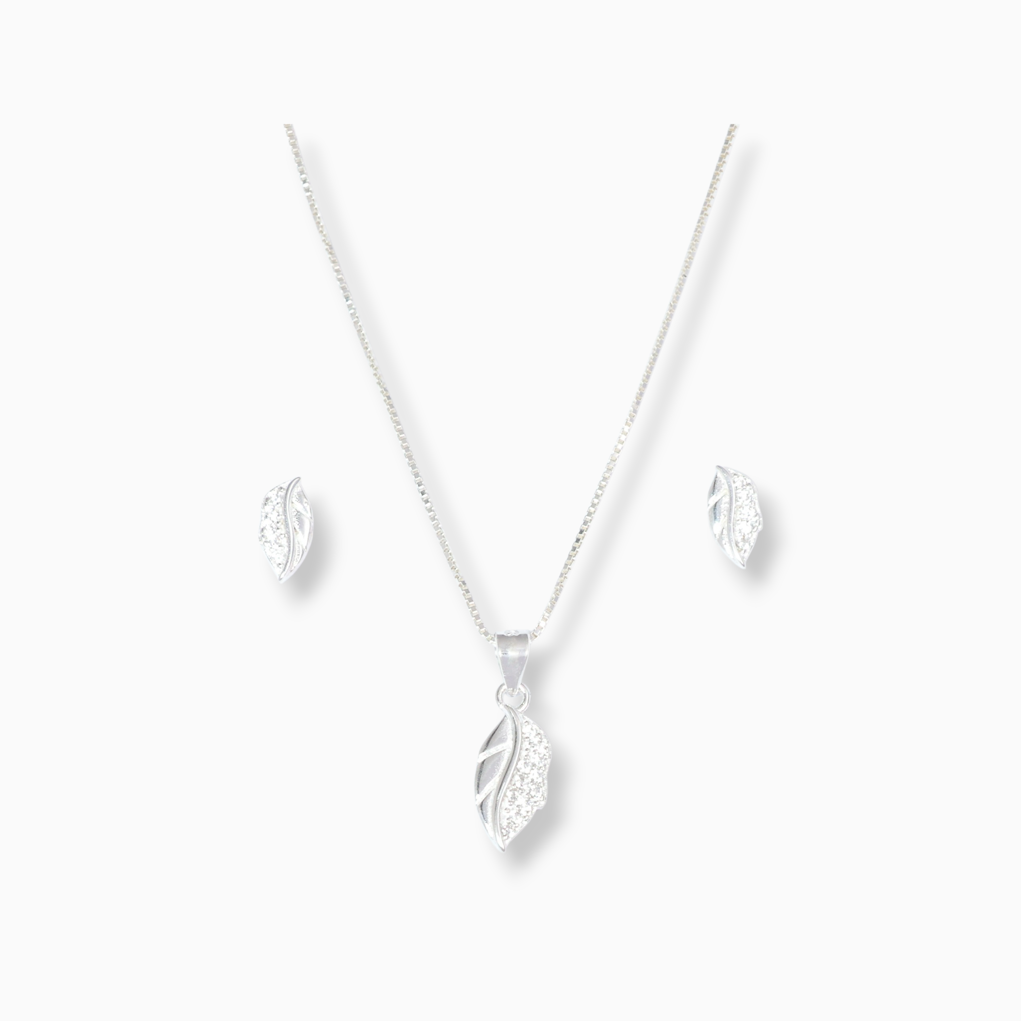 Set Hojas  'Esencia Radiante' – Plata Ley 925