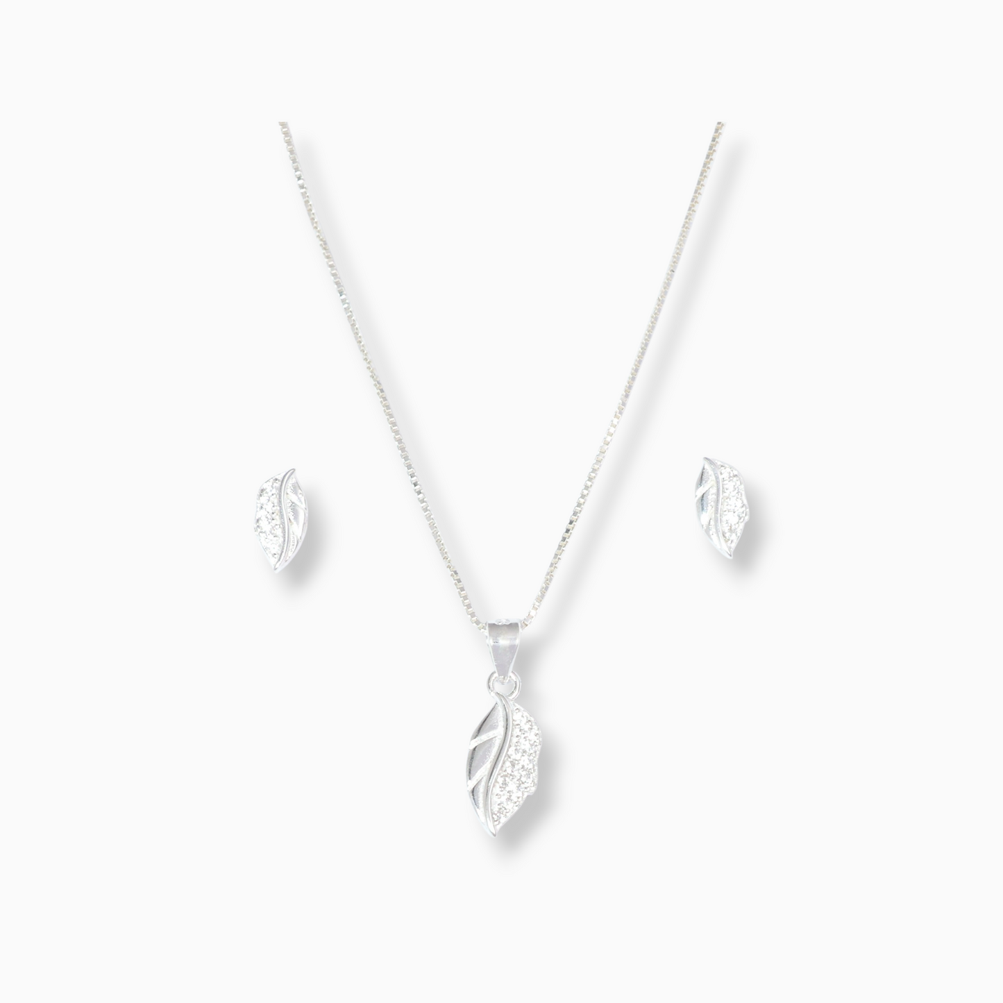 Set Hojas  'Esencia Radiante' – Plata Ley 925