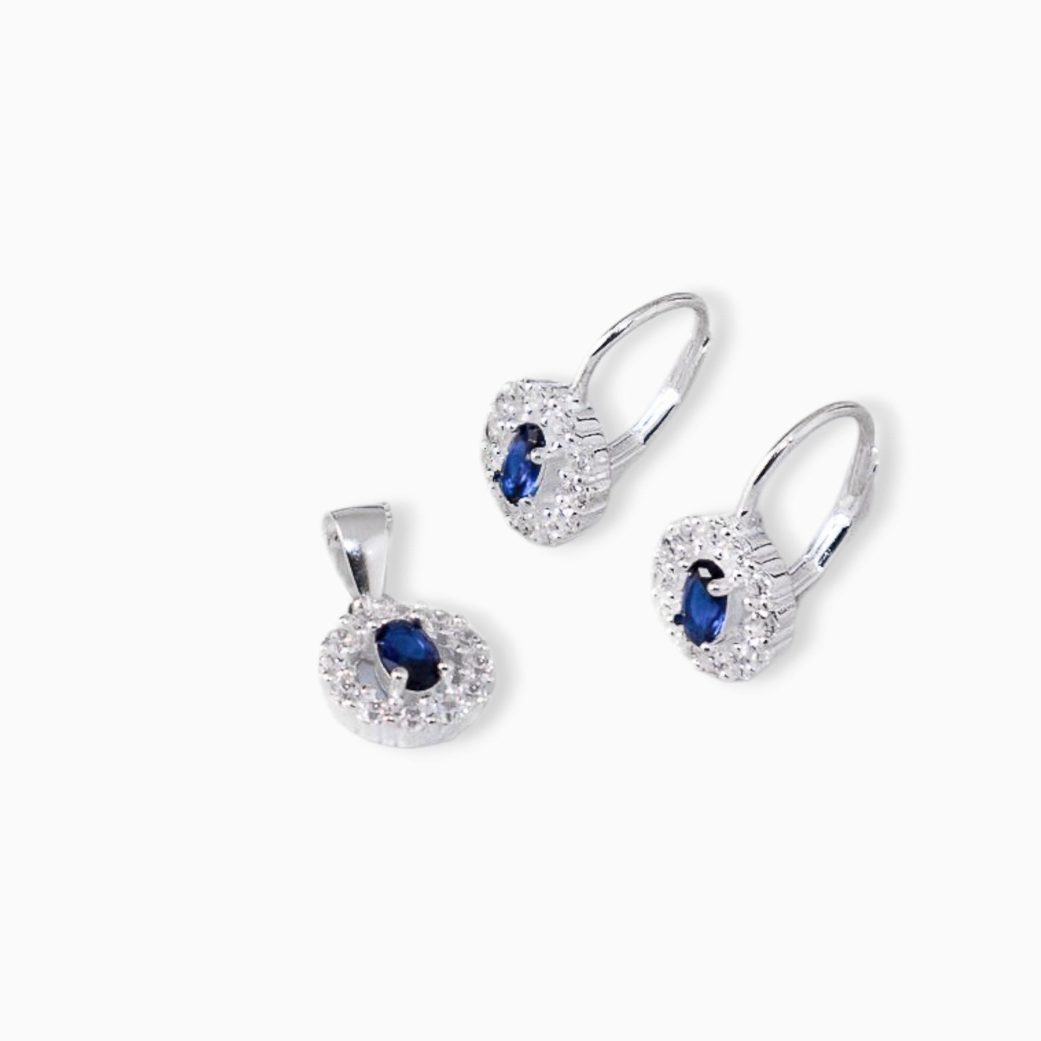 Set 'Noche Estrellada' – Plata Ley 925 y Circones Azul Zafiro