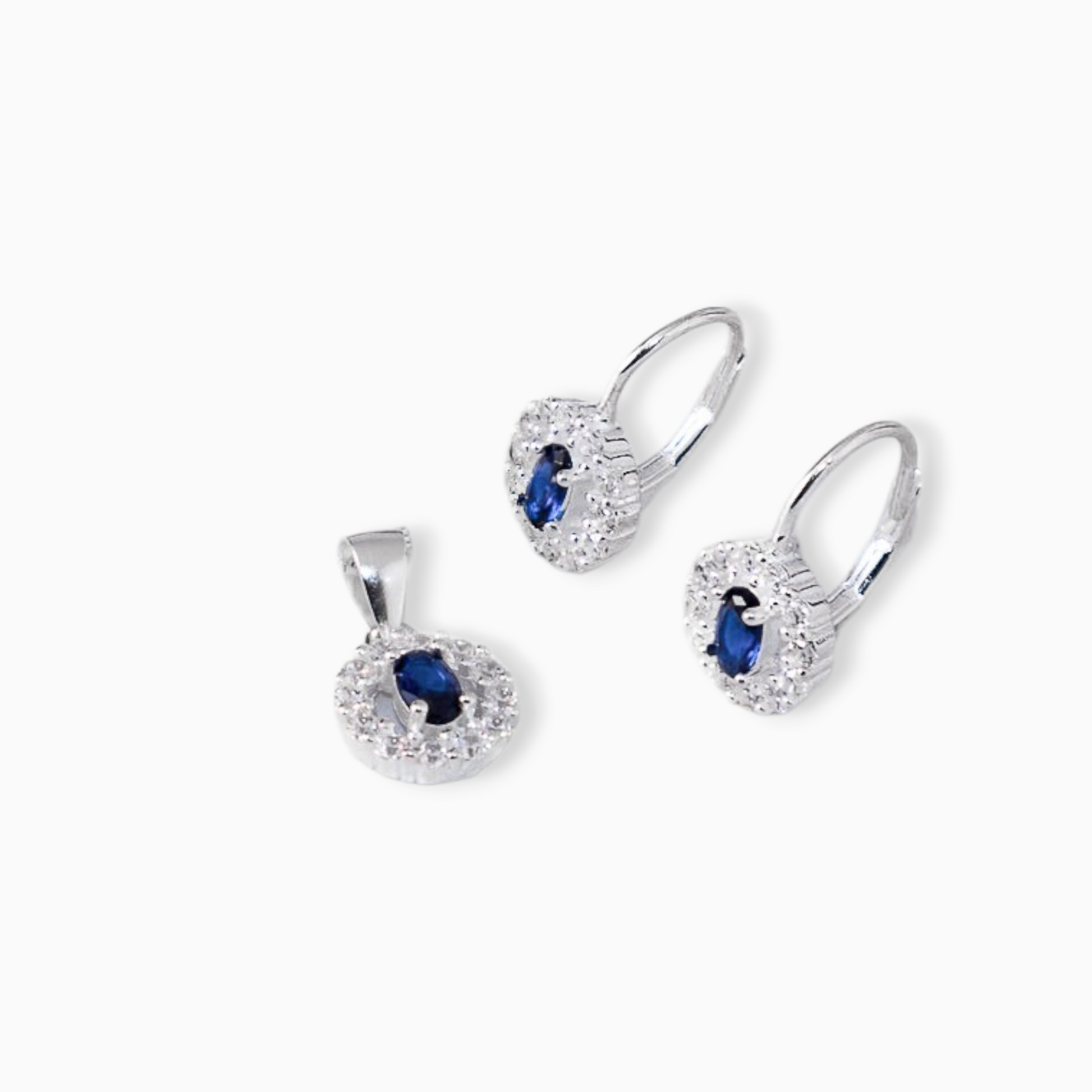 Set 'Noche Estrellada' – Plata Ley 925 y Circones Azul Zafiro