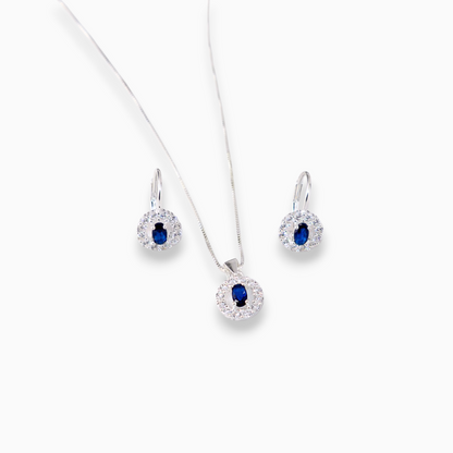 Set 'Noche Estrellada' – Plata Ley 925 y Circones Azul Zafiro