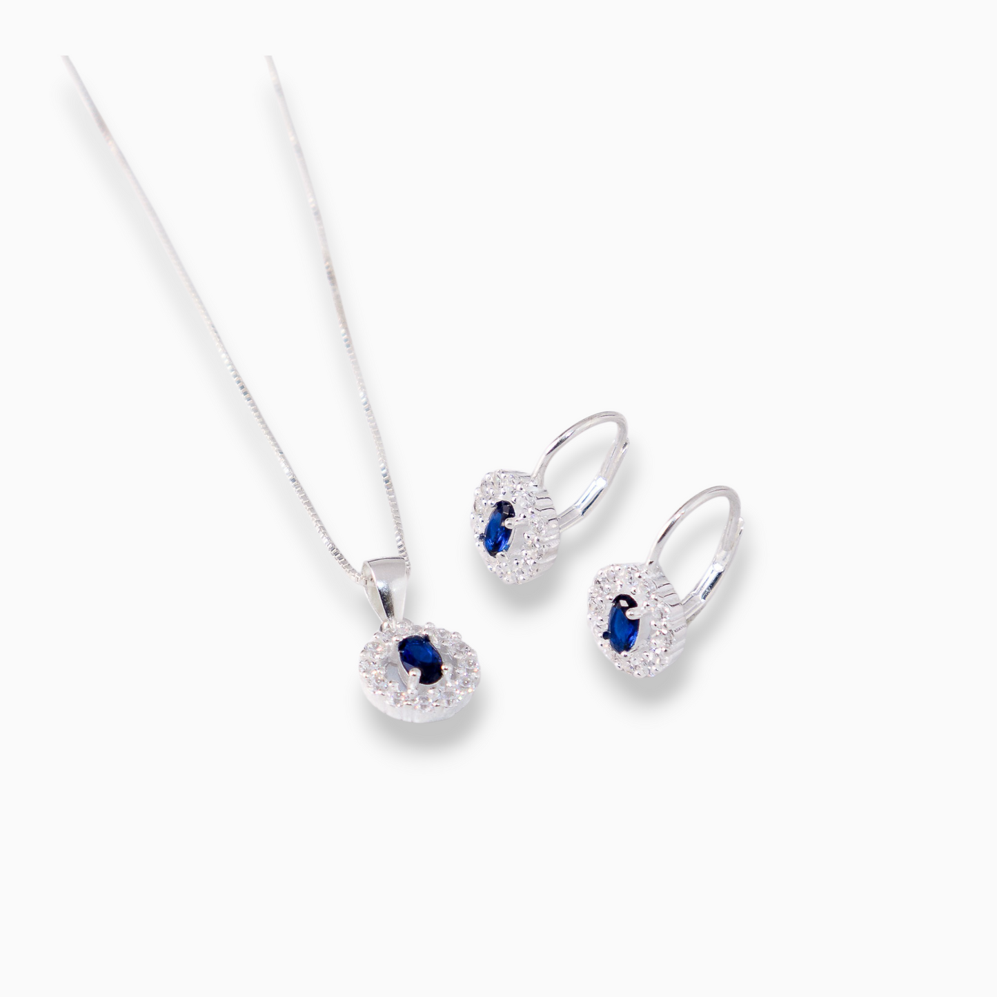 Set 'Noche Estrellada' – Plata Ley 925 y Circones Azul Zafiro