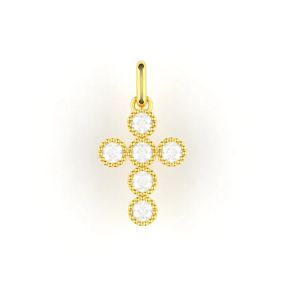 Collar Oro Cruz Gemas