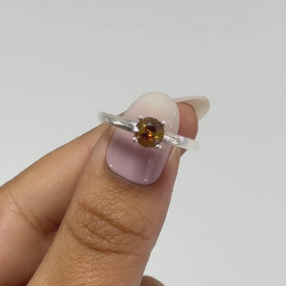 Anillo con Zafiro Café Natural