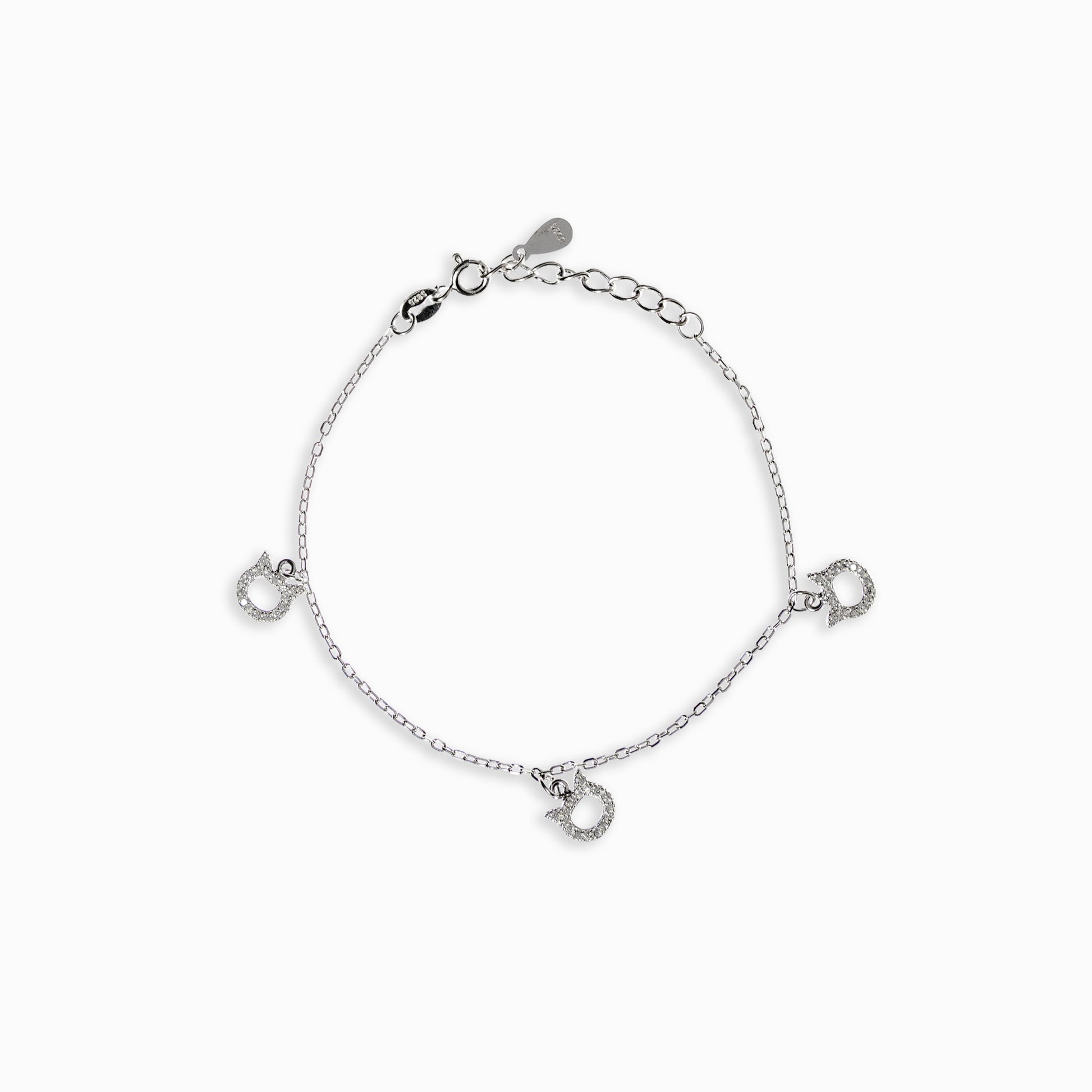 Pulsera – Plata 925 con Siluetas de Gato