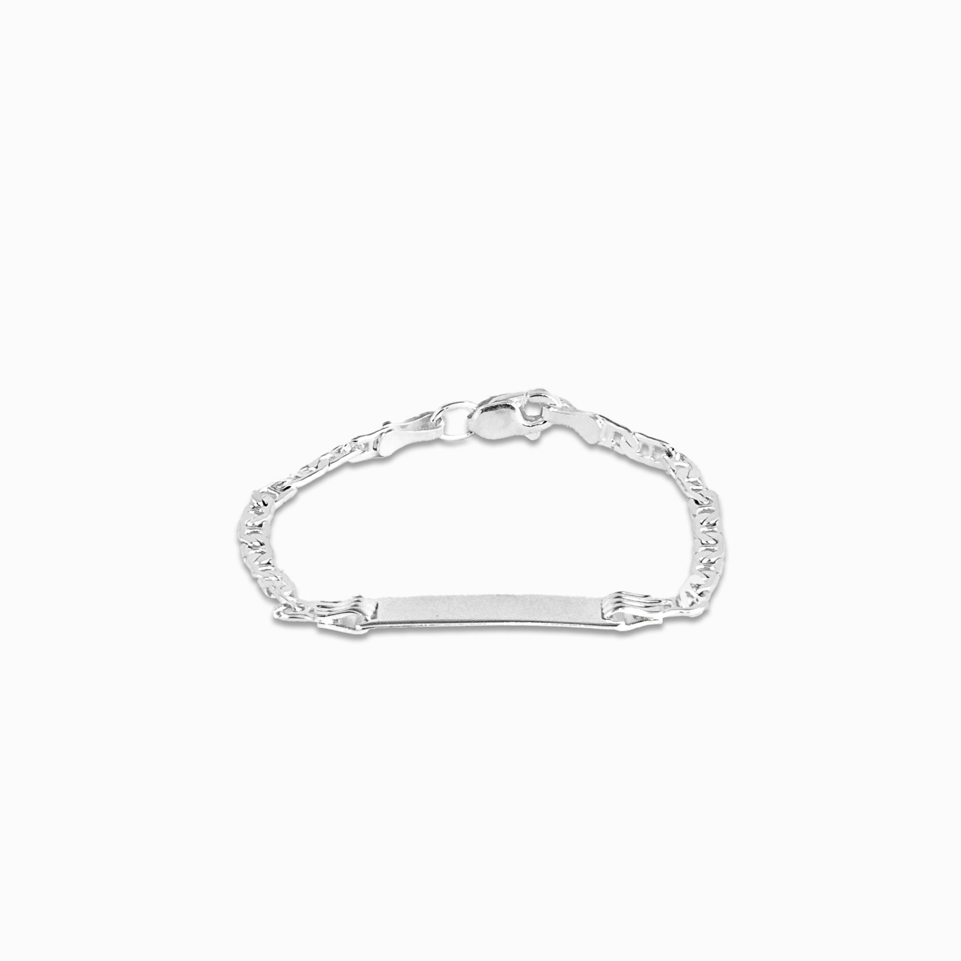 Pulsera esclava - Tejido Escalera en Plata 925 Personalizable