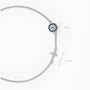 Pulsera de plata ley 925 con ojo turco y cruz decorados con circones.