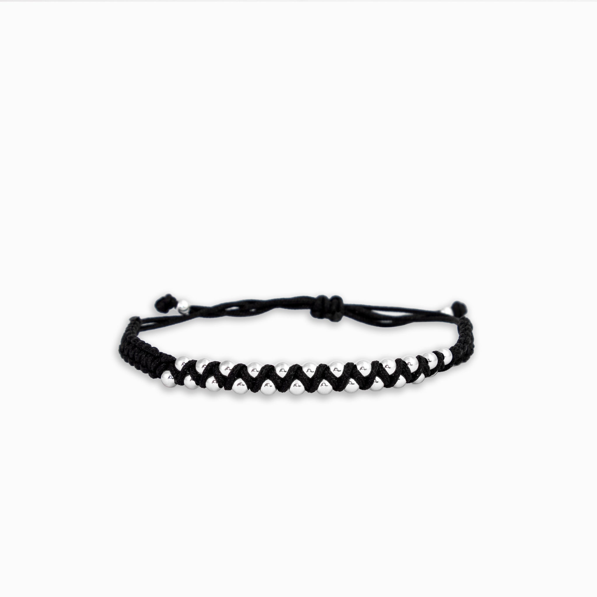 Pulsera "Esencia Lineal" – Plata 925 y Tejido Ajustable
