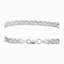 Pulsera de plata ley 925 con diseño de doble eslabón entrelazado, 6 mm de grosor y broche de seguridad tipo perico sobre fondo blanco.