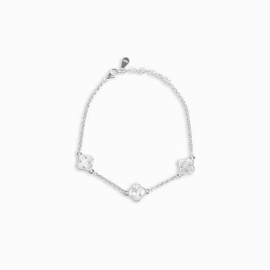 Pulsera Trébol  – Plata 925 y Nacar Style