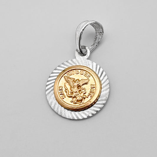 Dije en oro plata San Miguel Arcangel grande