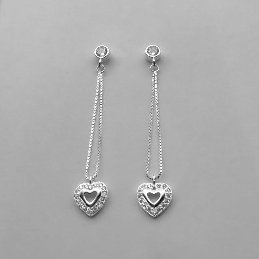 Aretes largos Corazón