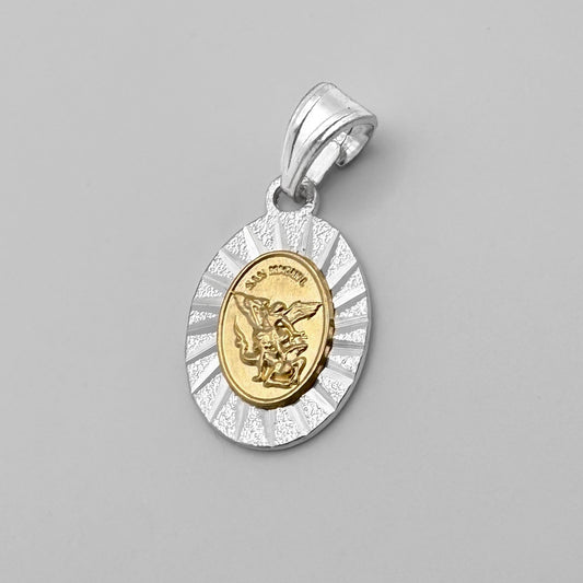 Dije oro plata San Miguel Arcangel mediano