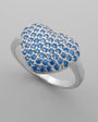 Anillo corazón azul y rosado