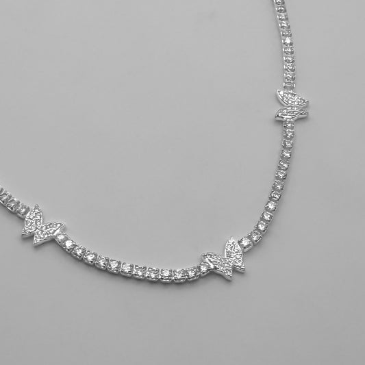 Collar Mariposas brillo