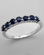 Anillo Cintillo con Zafiro