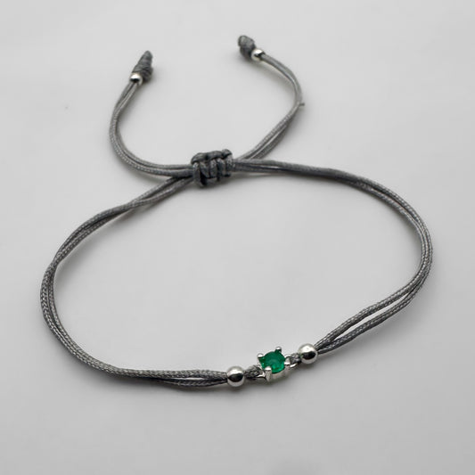 Pulsera tejida con Esmeralda