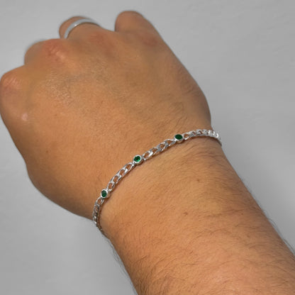 Pulsera con Esmeraldas naturales