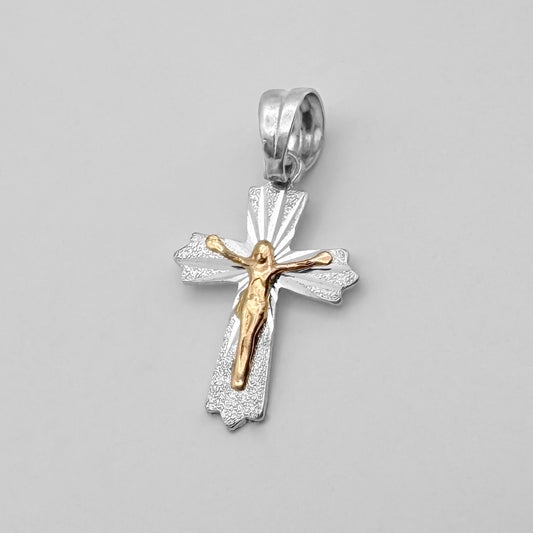Dije oro plata Cristo pequeño