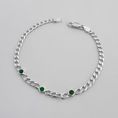 Pulsera con Esmeraldas naturales