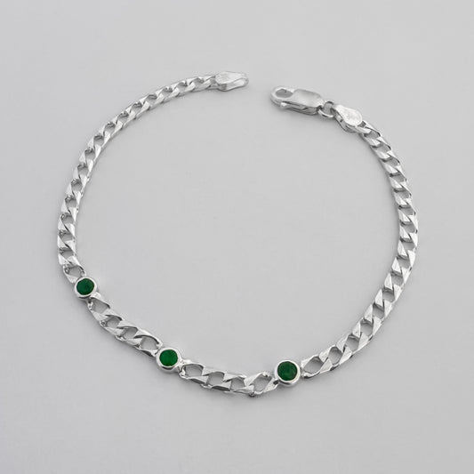 Pulsera con Esmeraldas naturales