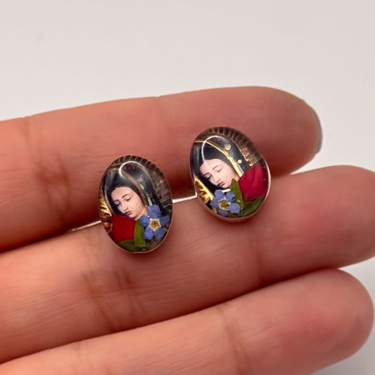 Topos Virgen Guadalupe con flores inmortalizadas