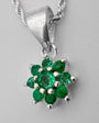Collar flor con Esmeraldas Natural