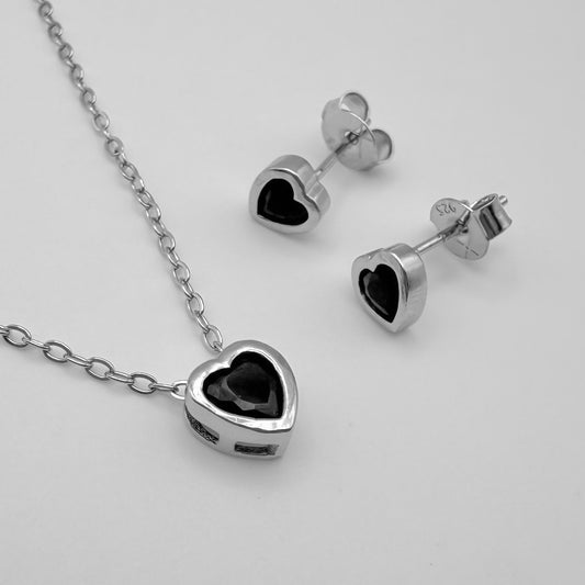 Juego flotante corazones negro