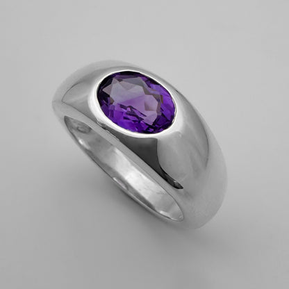 Anillo Chunky con Amatista