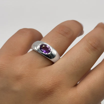 Anillo Chunky con Amatista