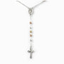 Rosario Trinita en plata ley 925 con balines de 3.9 mm en baño de oro amarillo y rosa.