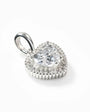 Set de topos y dije corazón con circones blancos en plata ley 925 para mujer