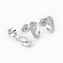 Set de topos y dije de la Virgen orando en plata ley 925 con circones blancos