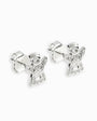 Topos miniatura con forma de ángel en plata ley 925 y circones de 8.8x7 mm