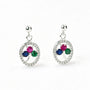 Topos árbol con circones de colores en plata ley 925 para mujer