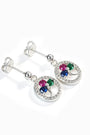 Topos árbol con circones de colores en plata ley 925 para mujer