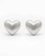 Topos en forma de corazón con acabado satinado en plata ley 925.