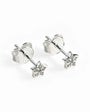 Topos en forma de estrella mini de 4.4x4.4 mm en plata ley 925 con circones