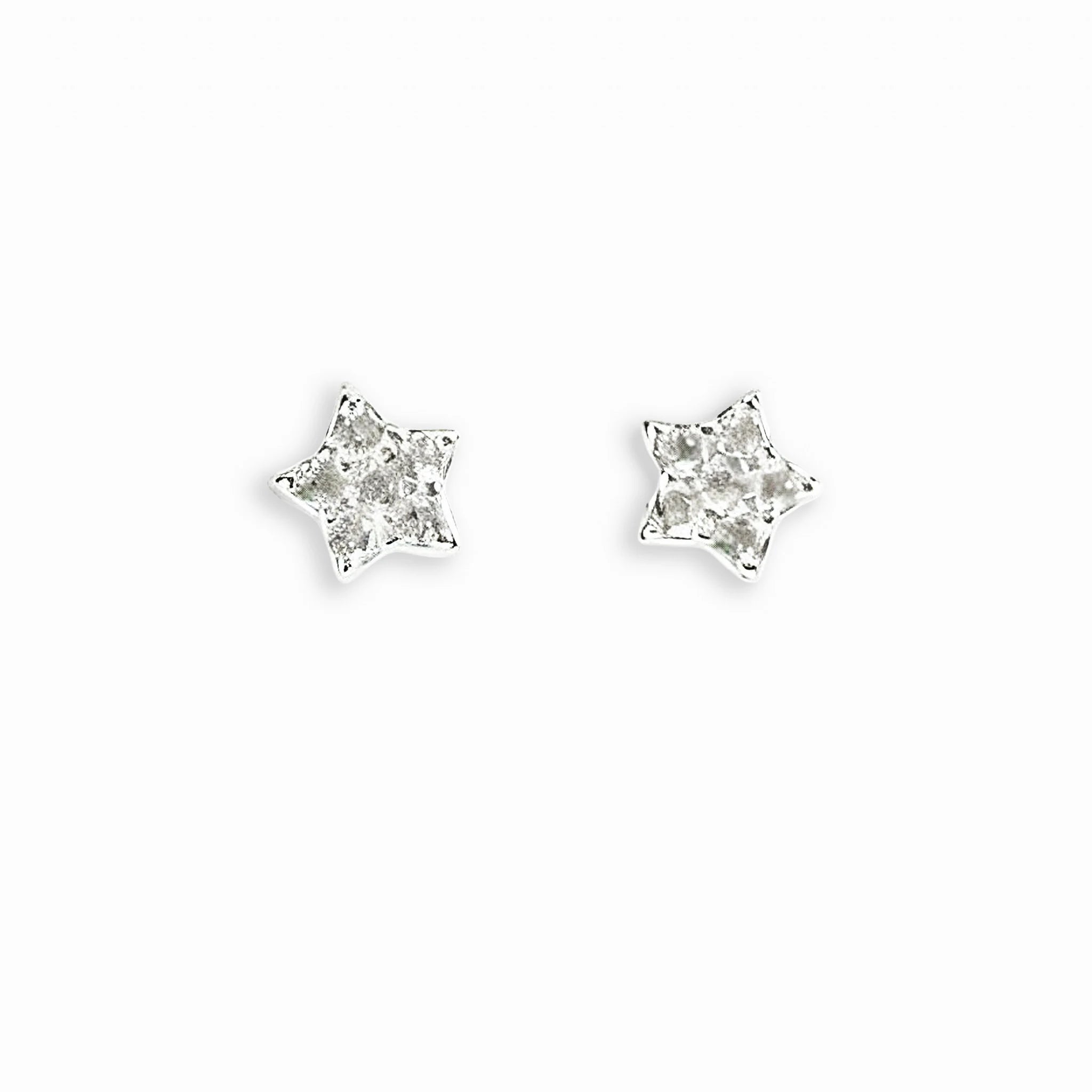 Topos en forma de estrella mini de 4.4x4.4 mm en plata ley 925 con circones